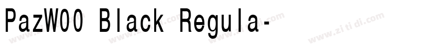 PazW00 Black Regula字体转换